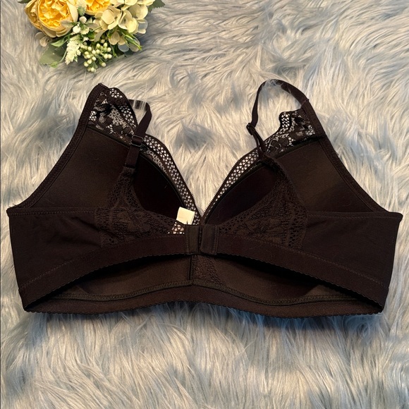 KNIX Deep V Black Lace Bra sz L - Picture 5 of 8